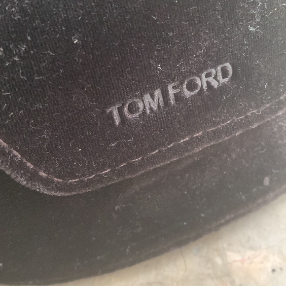 Tom Ford Black Dark Chocolate Brown Velvet Glasses/Sunglasses Case - Picture 3 of 4